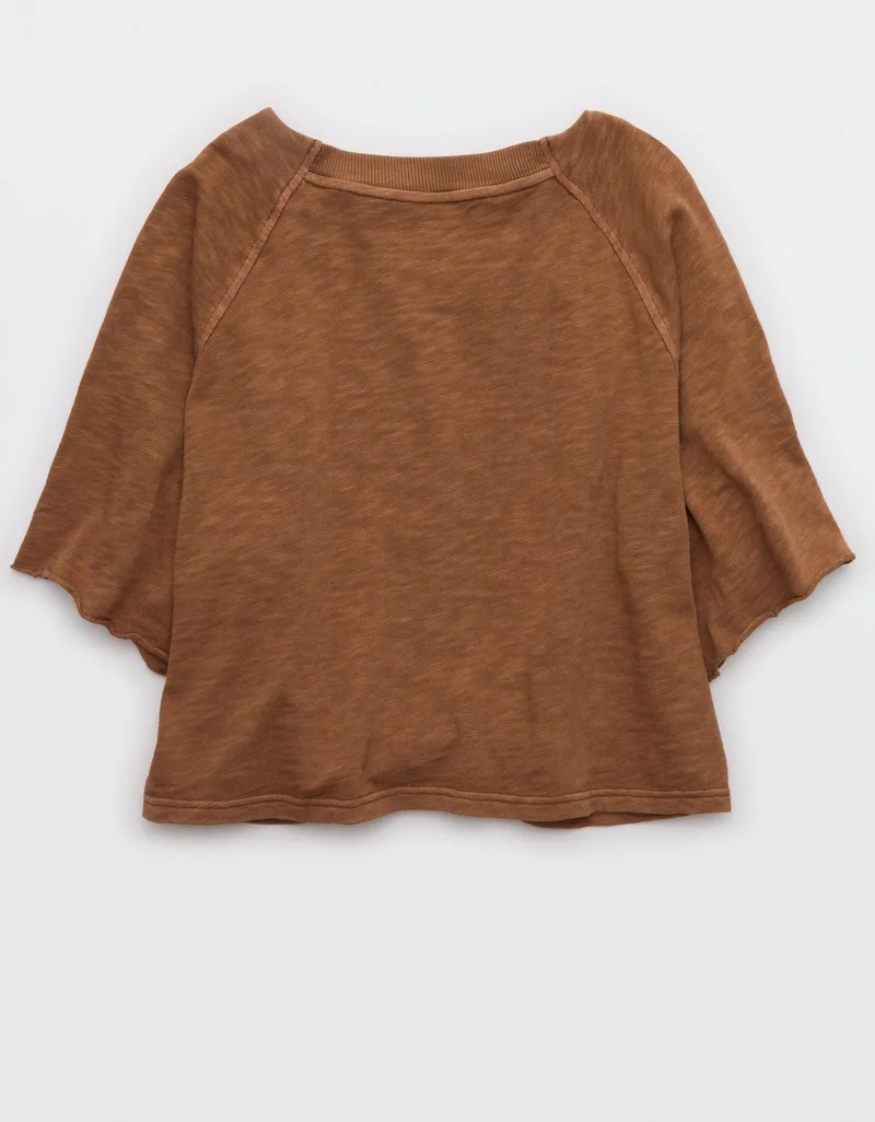 Aerie  Aerie It's Casual Knit Slub T-Shirt for Women | Best Price UAE